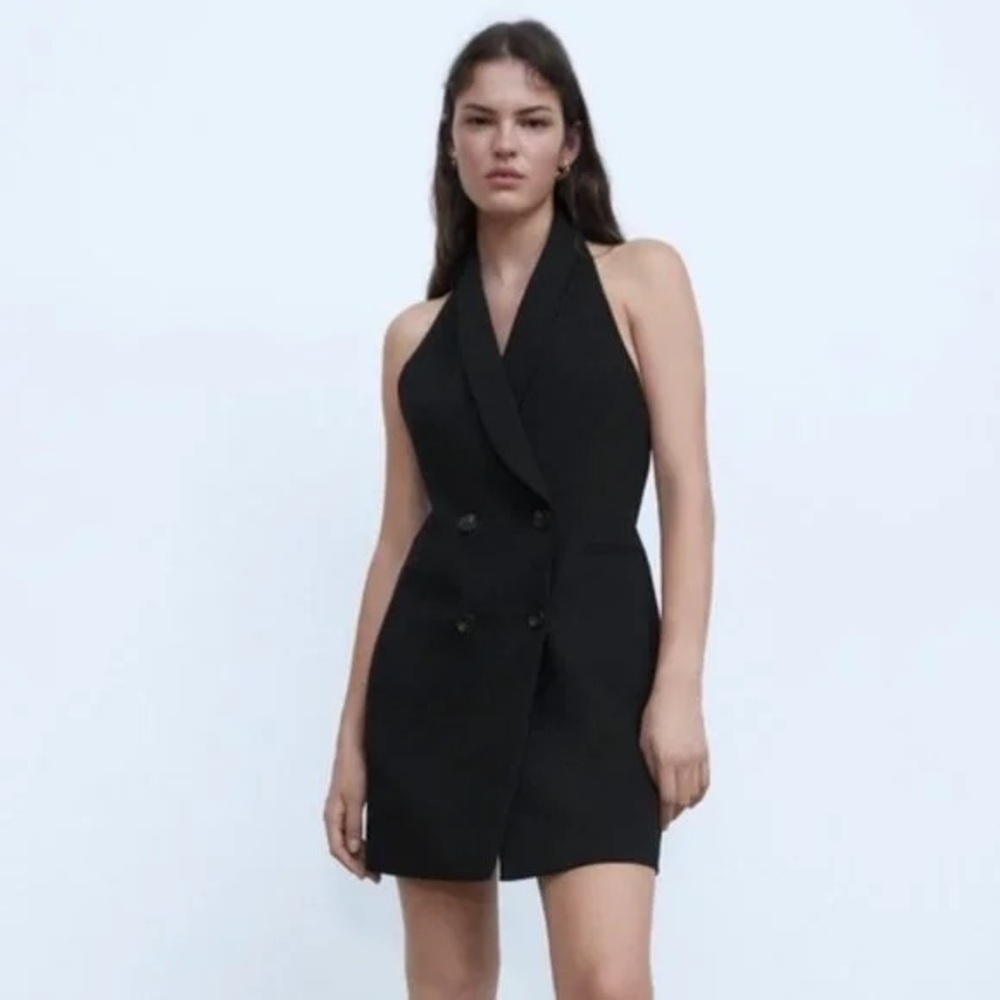 zara tuxedo dress blogger fav